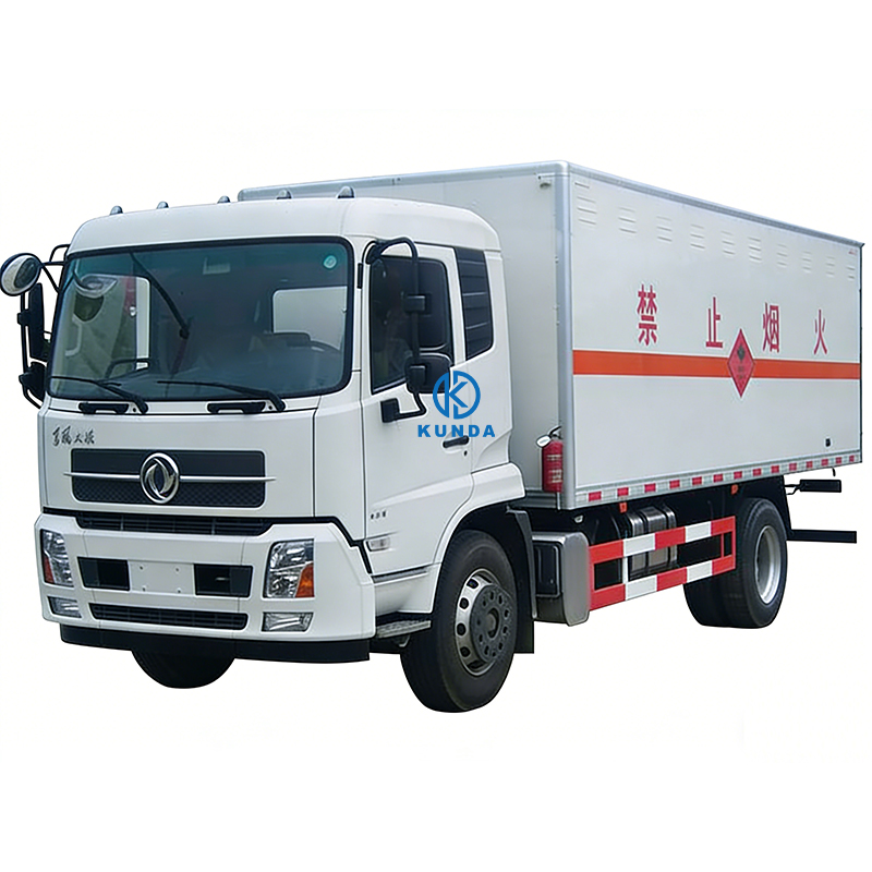 Hot selling Dongfeng Chassis 4X2 Van Cargo Truck 10t Closed for Dangerous Goods Cargo Transport